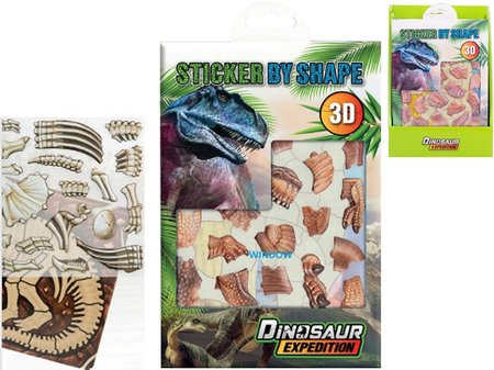 3D nlepky s dinosaumi motivy 2druhy