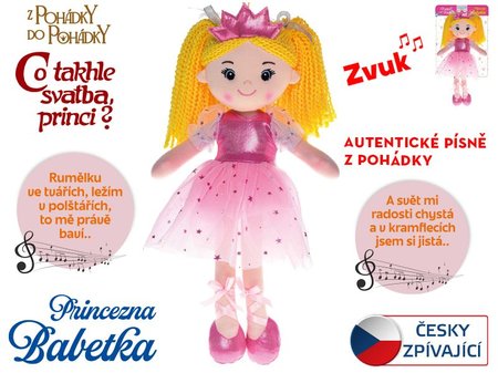Panenka Princezna Babetka 35cm mkk tlo na baterie esky zpvajc