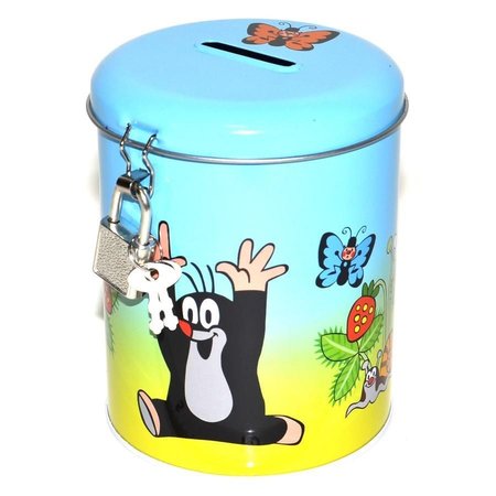 Pokladnika Krtek kovov 9x11cm v sku