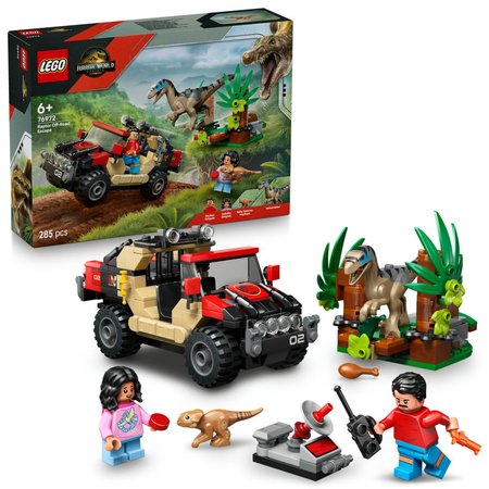 LEGO Jurassic World 76972 nik ped raptorem v ternnm aut