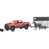 Bruder 2501 Ternn auto RAM s pepravnkem na kon a figurkou kon