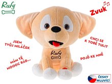 Pejsek Rufy plyov 19cm na baterie esky mluvc